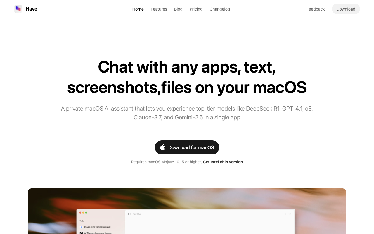 Haye - In-context AI assistant for macOS