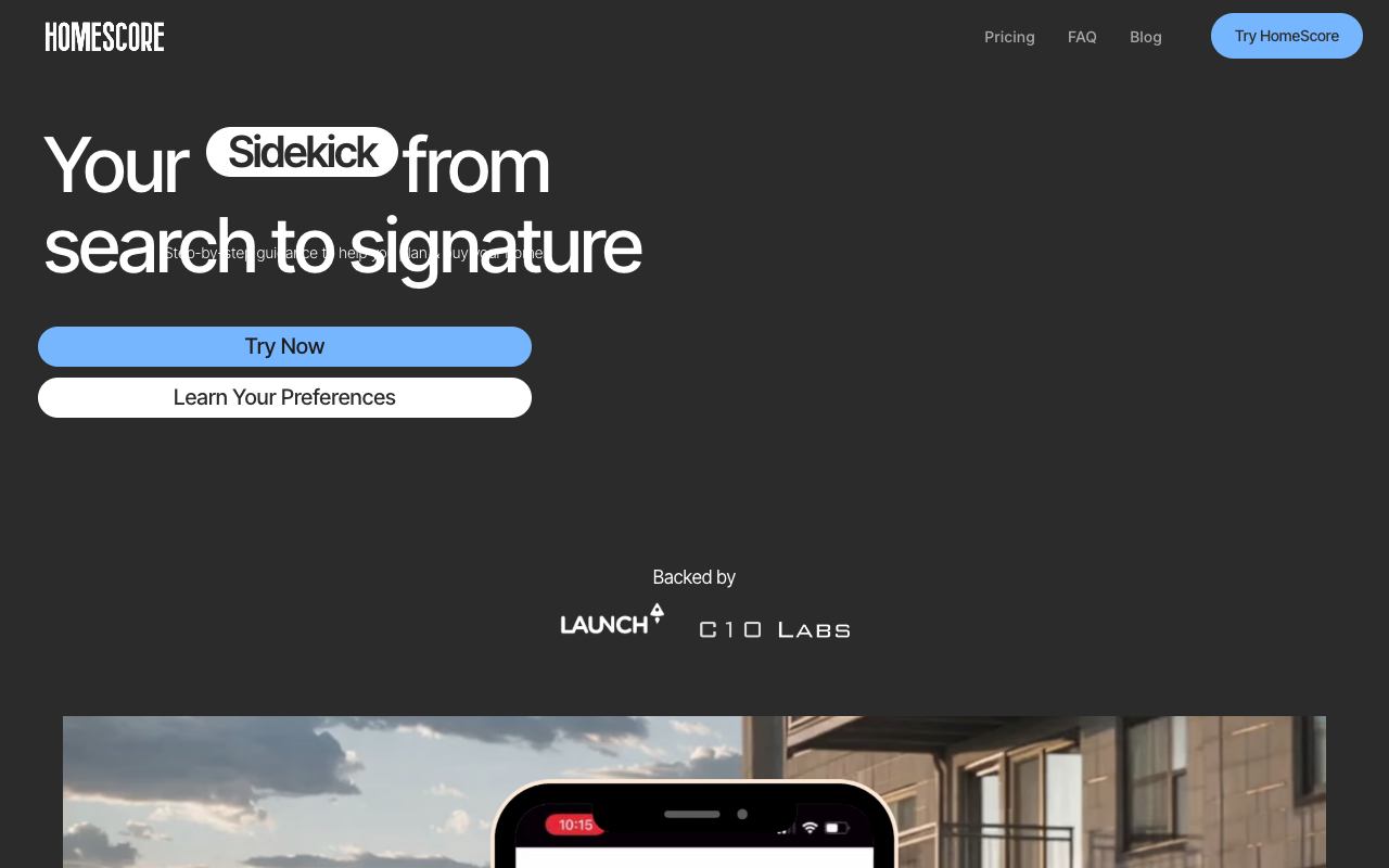 HomeScore - Your AI-powered homebuying sidekick