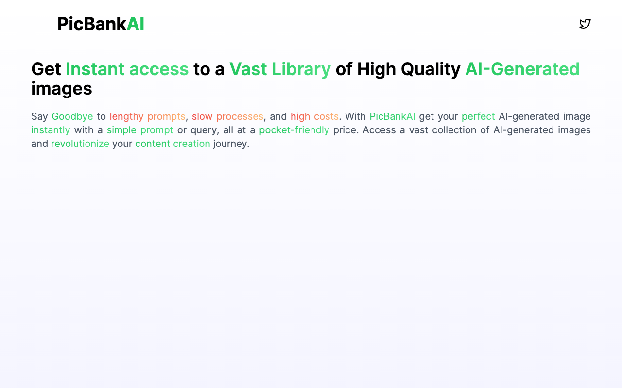 PicBankAI - Access a Vast Library of High Quality AI-Generated Images