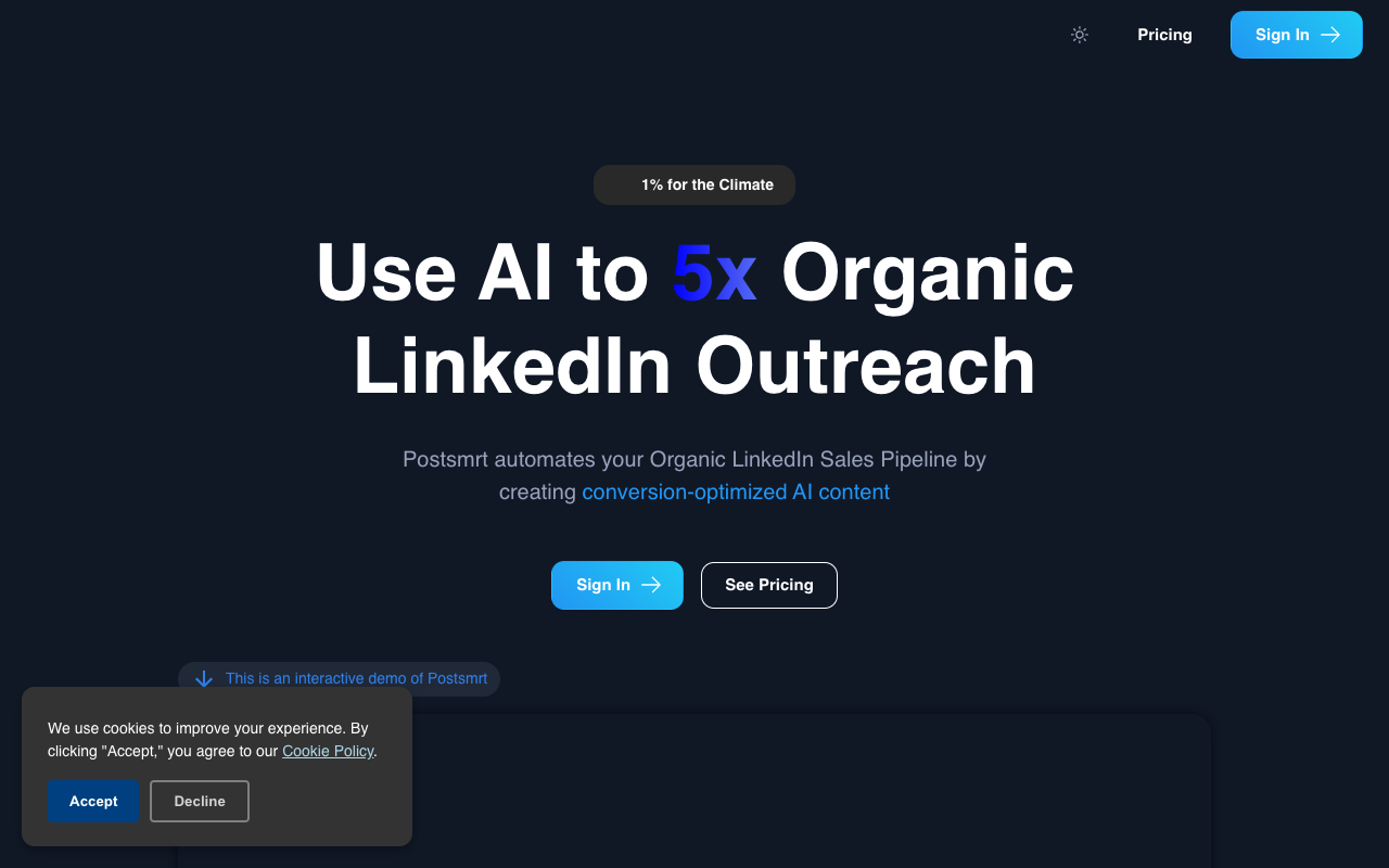 Postsmrt - Automate your LinkedIn sales pipeline with AI