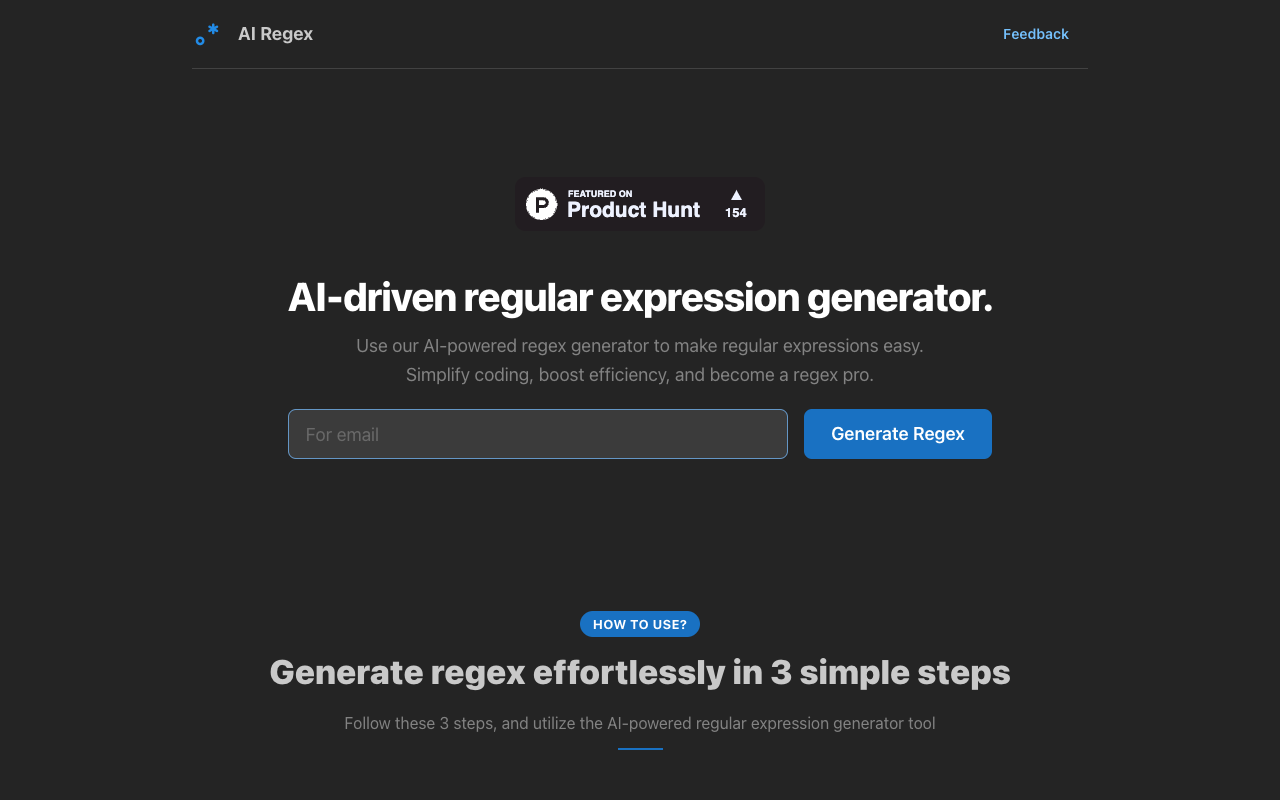 Ai Regex - AI-driven regular expression generator