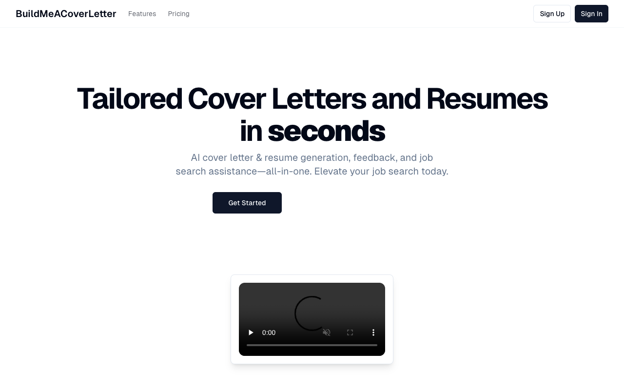 BuildMeACoverLetter - Elevate Your Job Search with AI