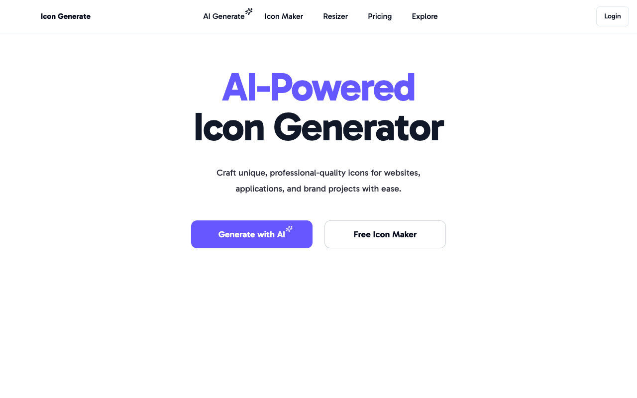 Icon Generate - Craft unique, professional-quality icons with ease