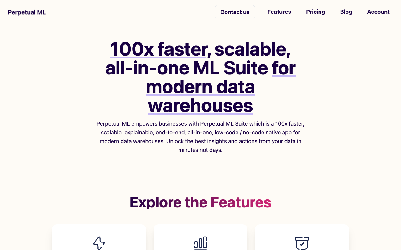 Perpetual ML - 100x faster machine learning