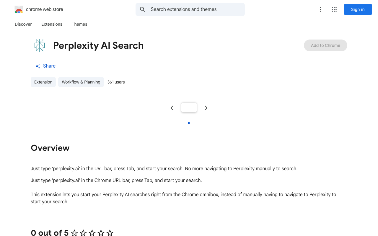 Perplexity AI Search - Start Your AI Search Directly from the Chrome URL Bar
