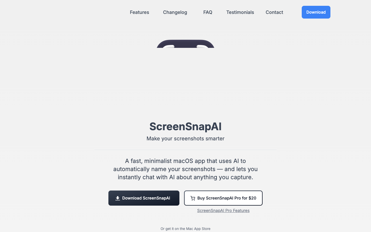 ScreenSnapAI - The AI powered screenshot manager for Mac