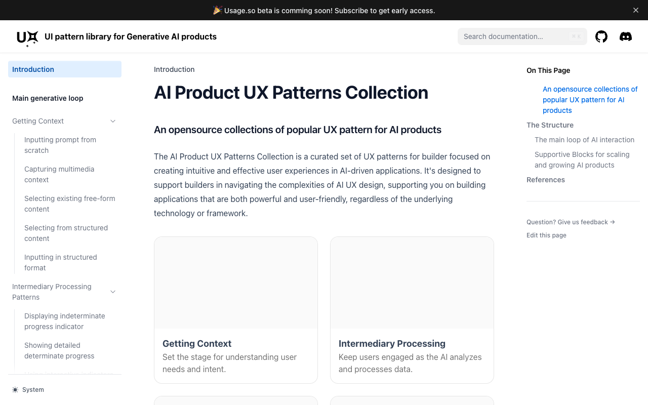 AI UX Patterns - AI Product UX Pattern Collection