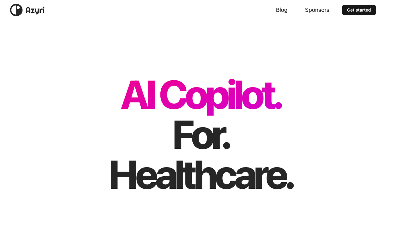 Azyri - AI Co-pilot for Healthcare