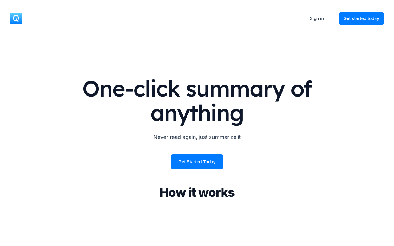 QuickRead AI - Summarize & chat with any webpage