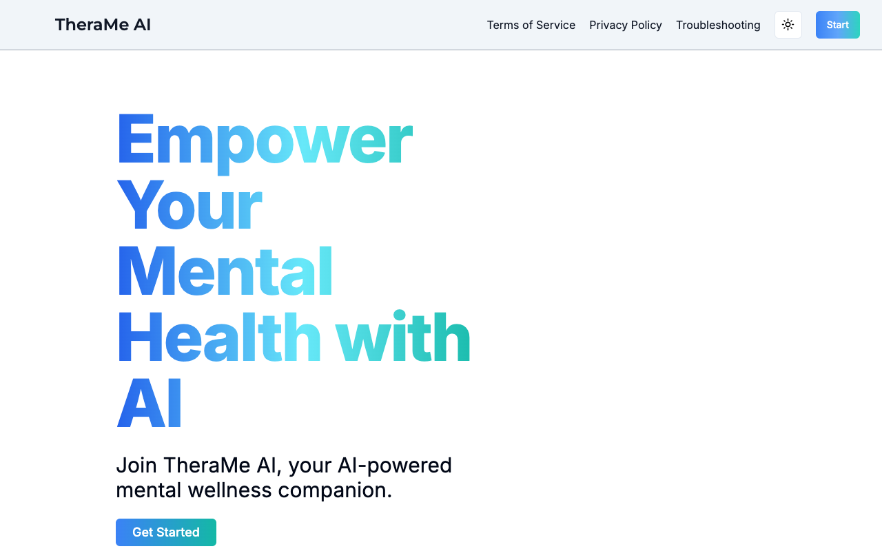 TheraMe - AI-Powered Mental Wellness Companion