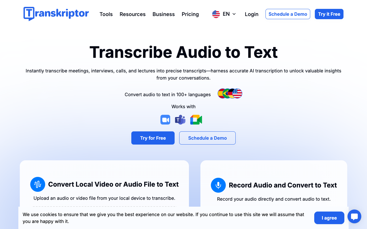 Transkriptor - Convert Audio to Text with AI Transcription Software Transcription AI Software