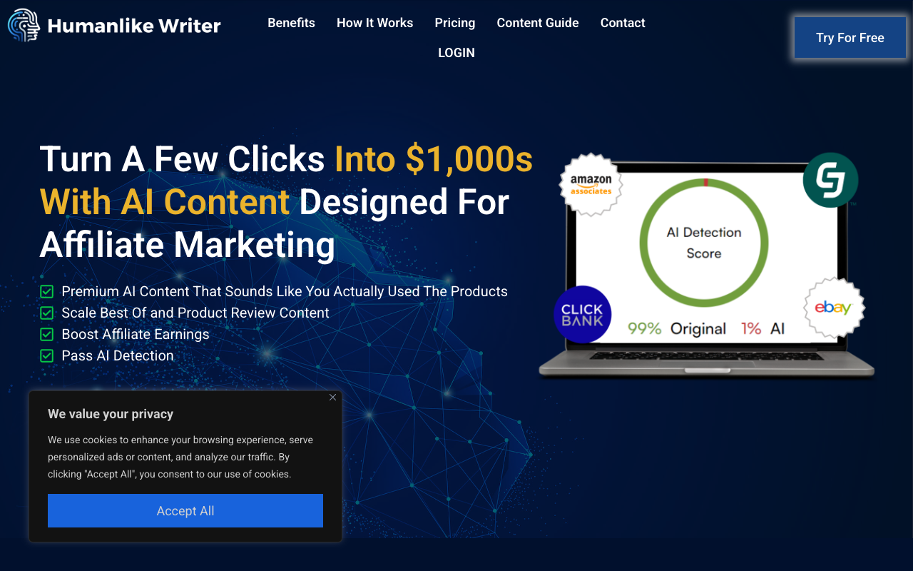 Humanlike Writer - Premium AI Writer That Sounds Human and Passes AI Detection
