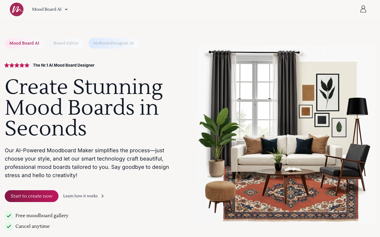 MoodBoardly - Transforming Creative Concepts into Stunning Mood Boards with AI
