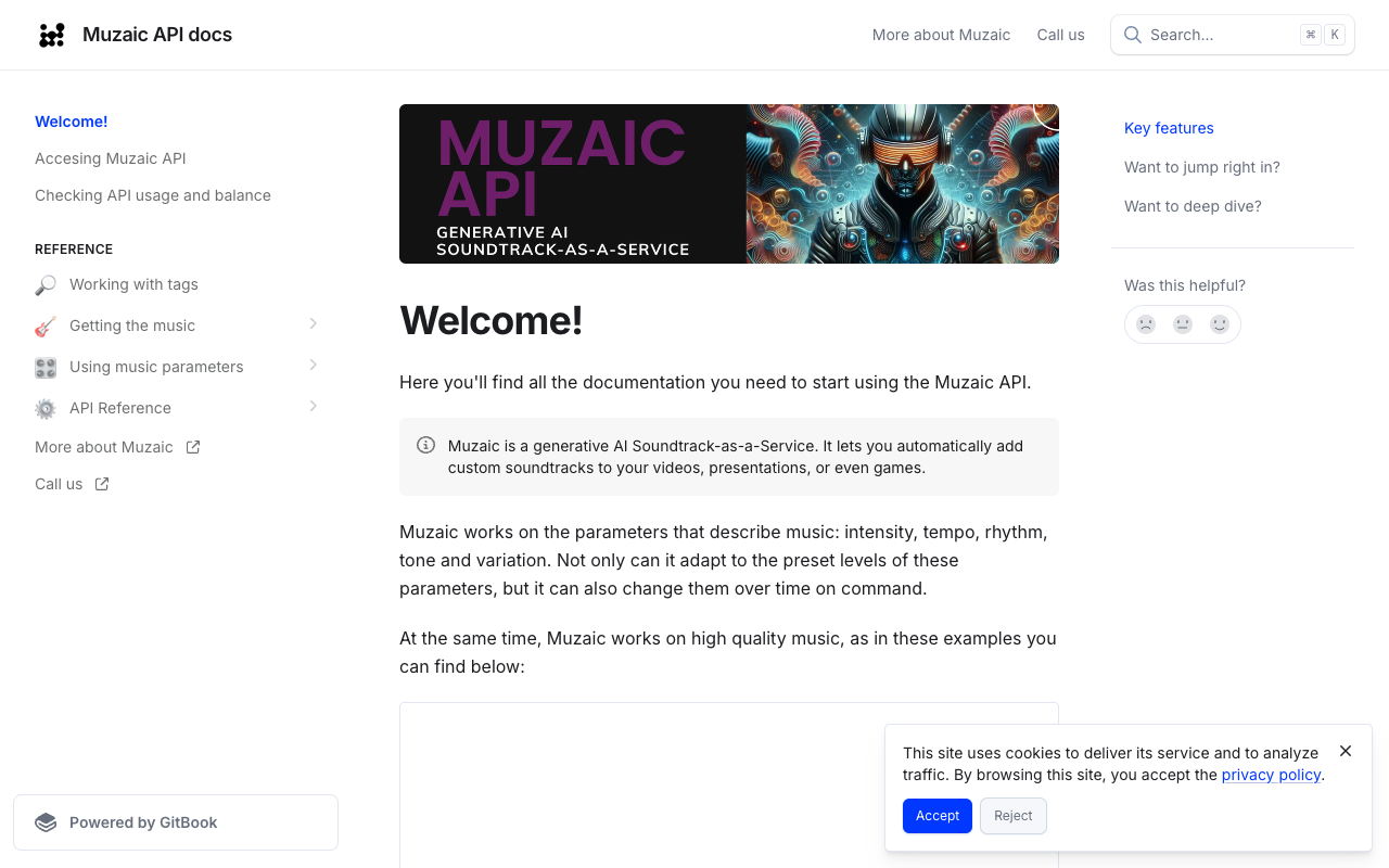Muzaic API - Generative AI soundtrack-as-a-service