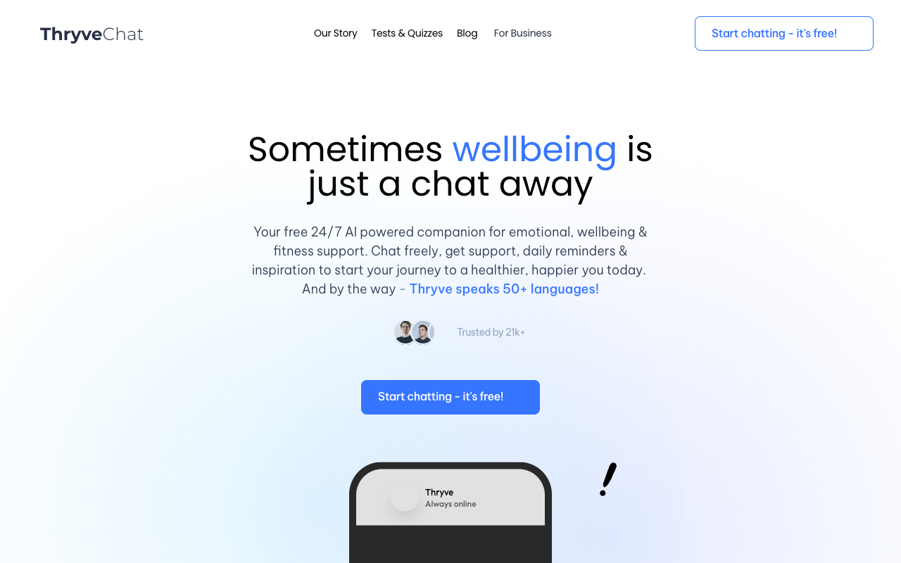 Thryve Chat - Your Personalized Wellness Companion