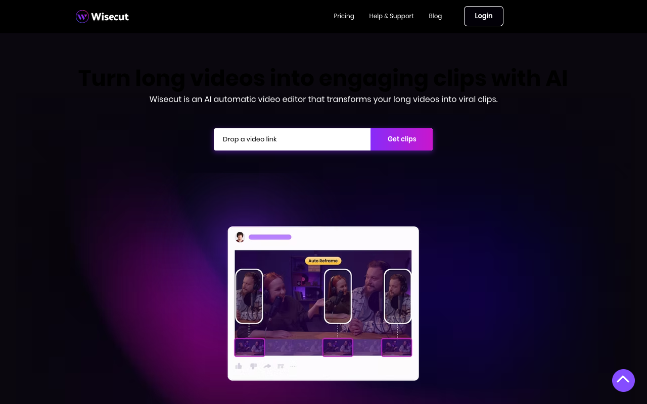 Wisecut AI - Turn long videos into short clips with AI