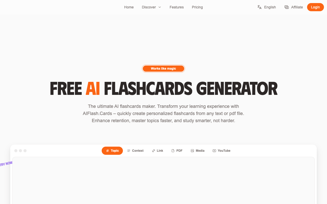 AI Flash.Cards - Create personalized flashcards from any text or pdf file