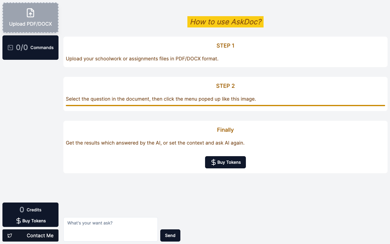 AskDoc - A Customizable AI Tool for English Homework Assistance
