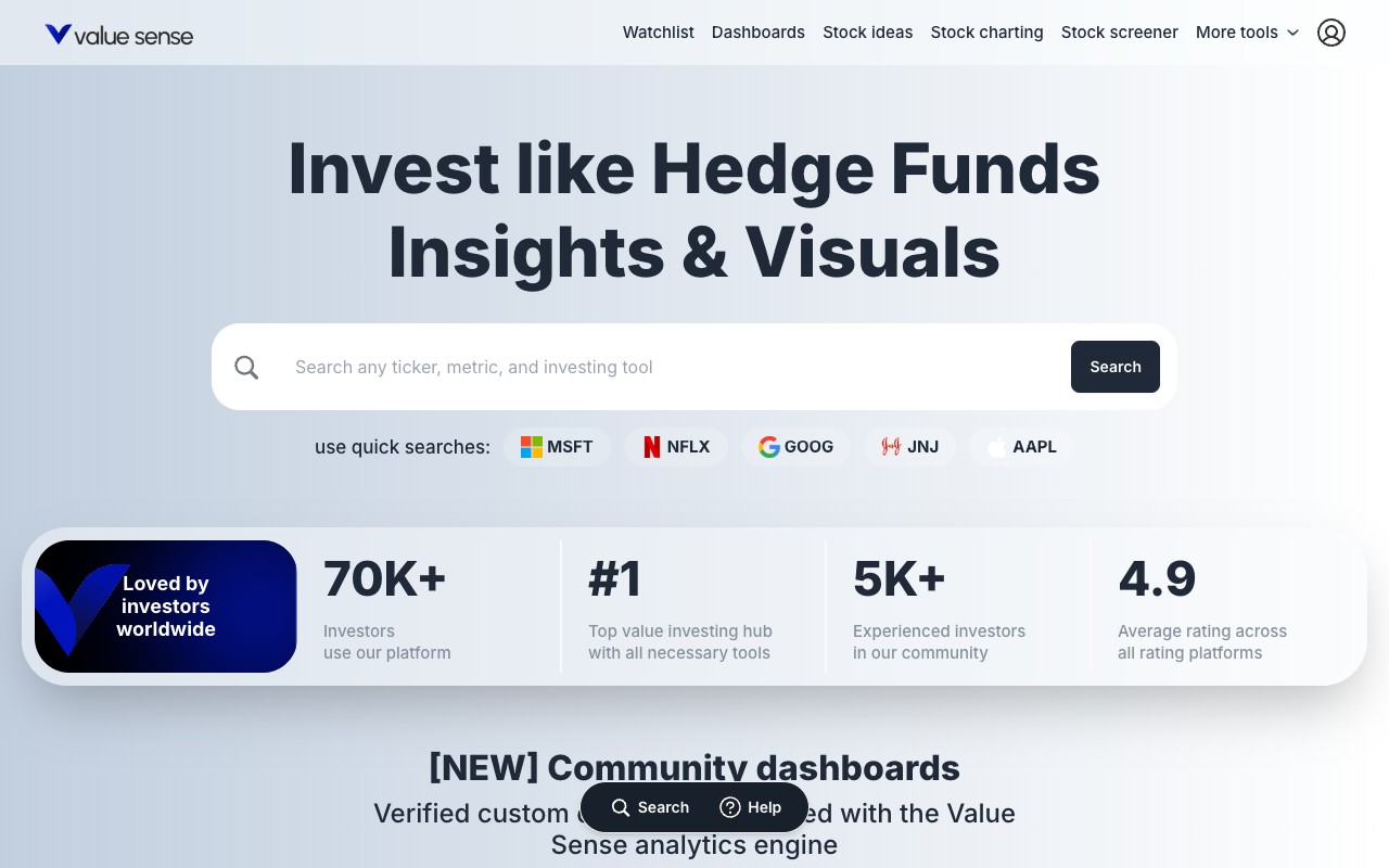 Value Sense - Build wealth with next-gen intelligent investing