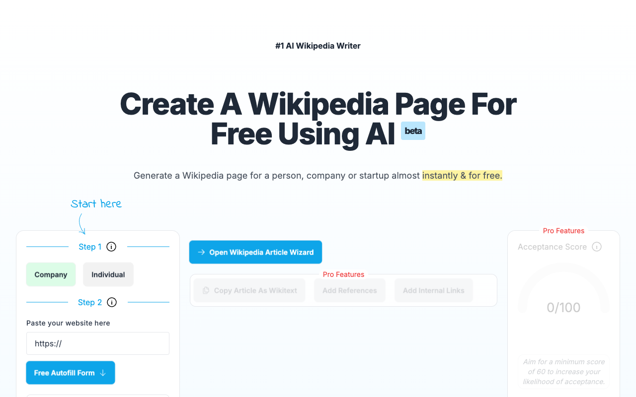 Wikipedia Article AI - The world's first AI Wikipedia article generator