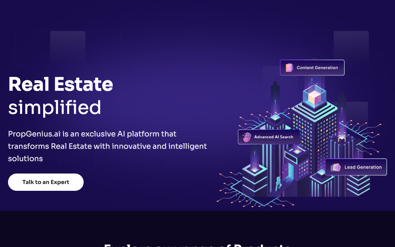 PropGenius AI - Intelligence amplified, Real Estate simplified AI Real Estate
