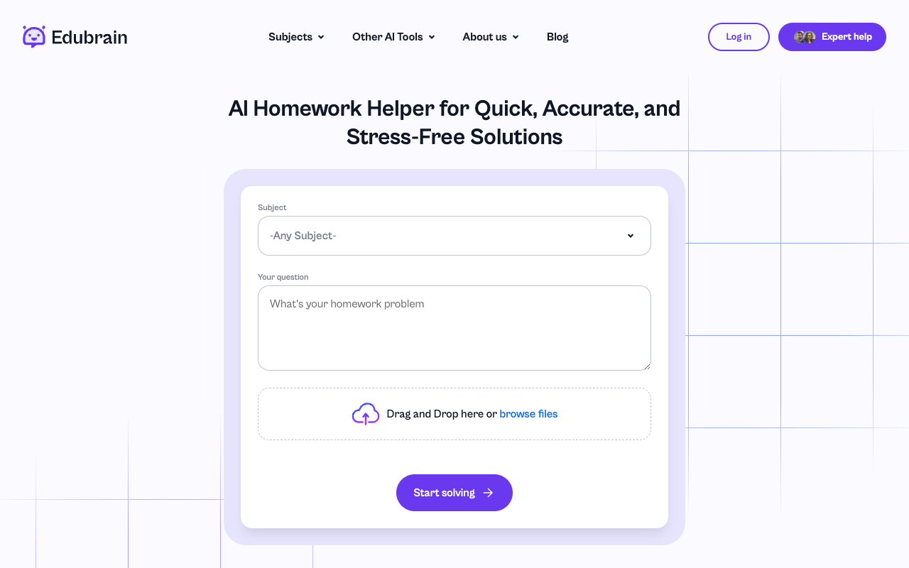 EduBrain AI Homework Helper - Personalized Learning for Students