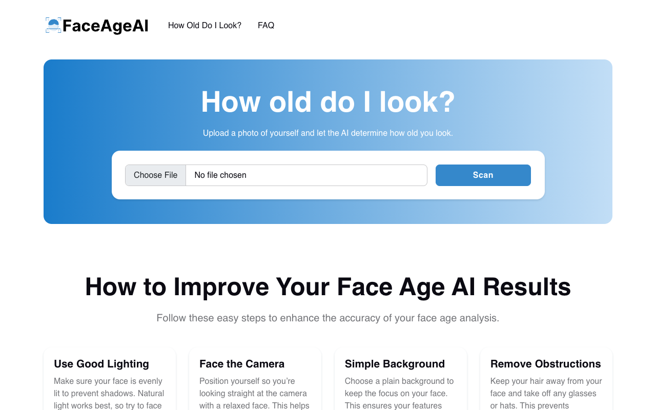 Face Age AI - Discover Your Facial Age with AI Technology