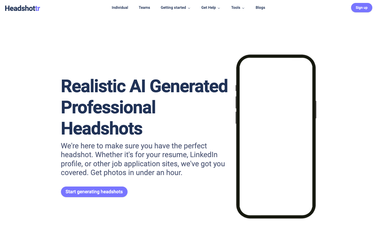 Headshottr AI - Ai Generated Professional Headshots AI Photography Professional