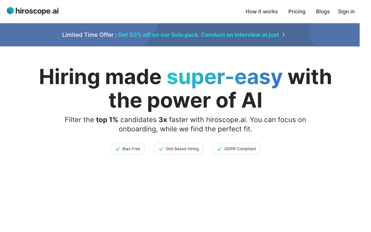 hiroscope.ai - Hiring made super-easy with the power of AI