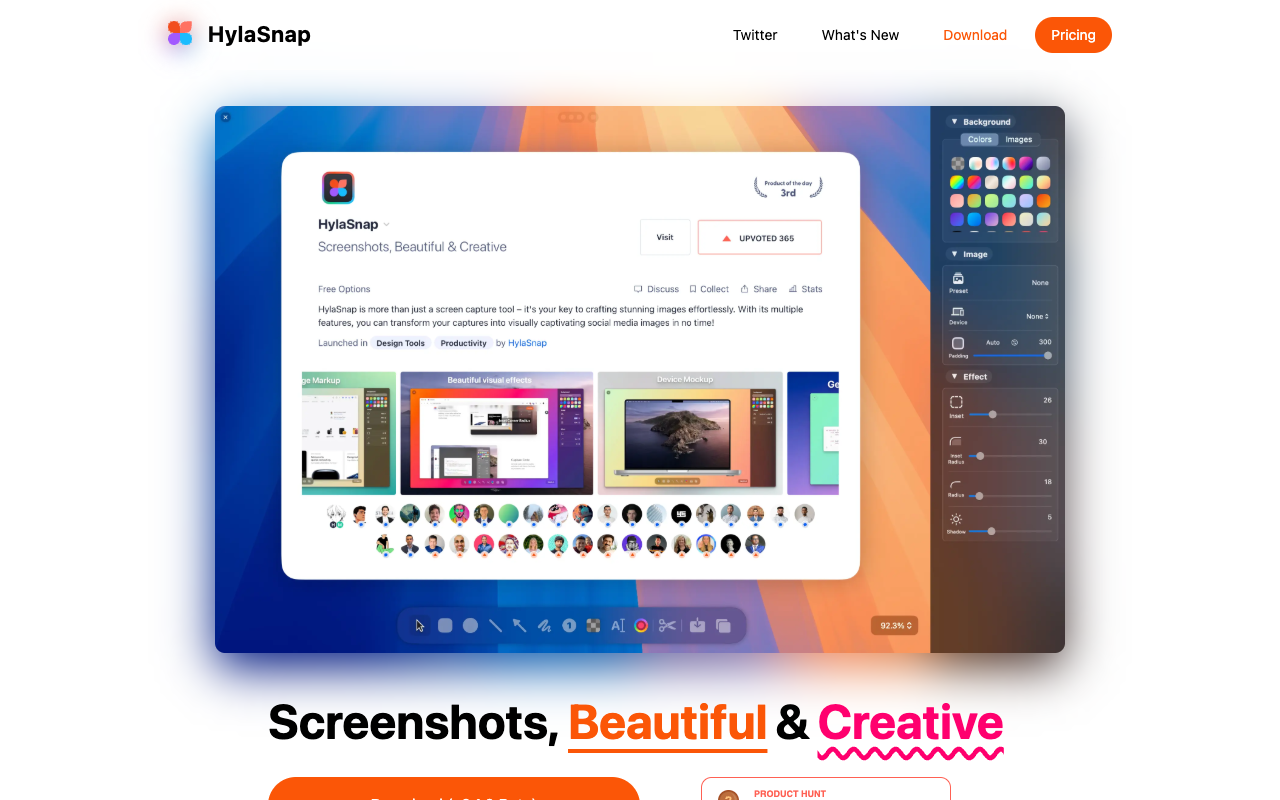HylaSnap - Create beautiful screenshots