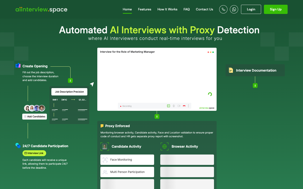 Intrvu Space - The Ultimate AI Interview Agent for Conducting Interviews and Generating Reports AI Interviews Automation