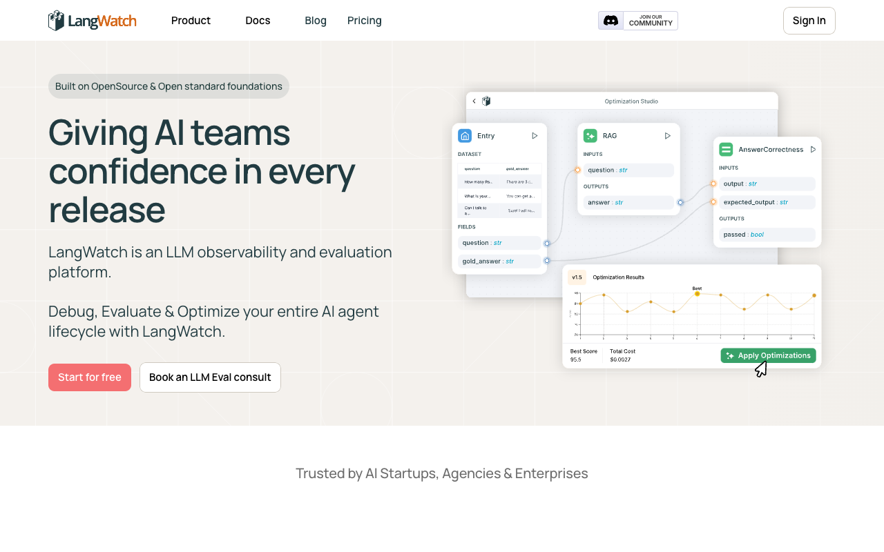 LangWatch - Quality Control & User Analytics for AI solutions
