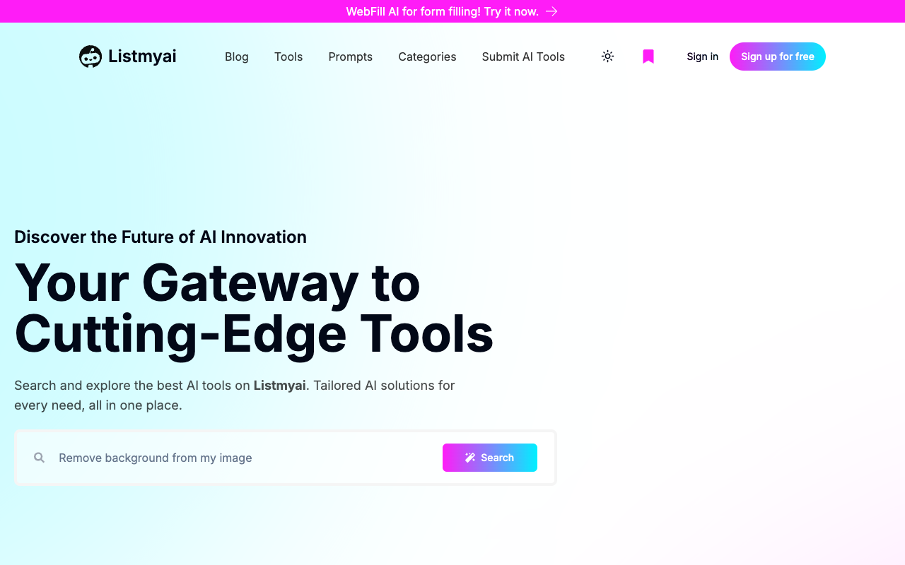 Listmyai - Your Gateway to Cutting-Edge Tools