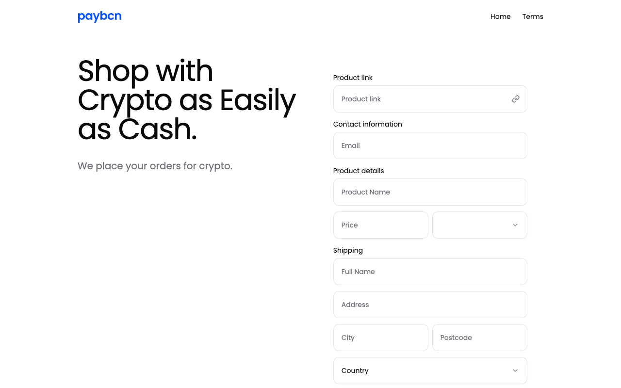 Paybcn - Shop Online with Crypto