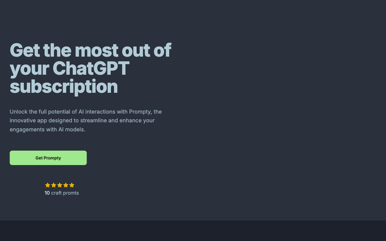 Prompty - Maximize AI Insights with Prompty: Craft Smarter Prompts