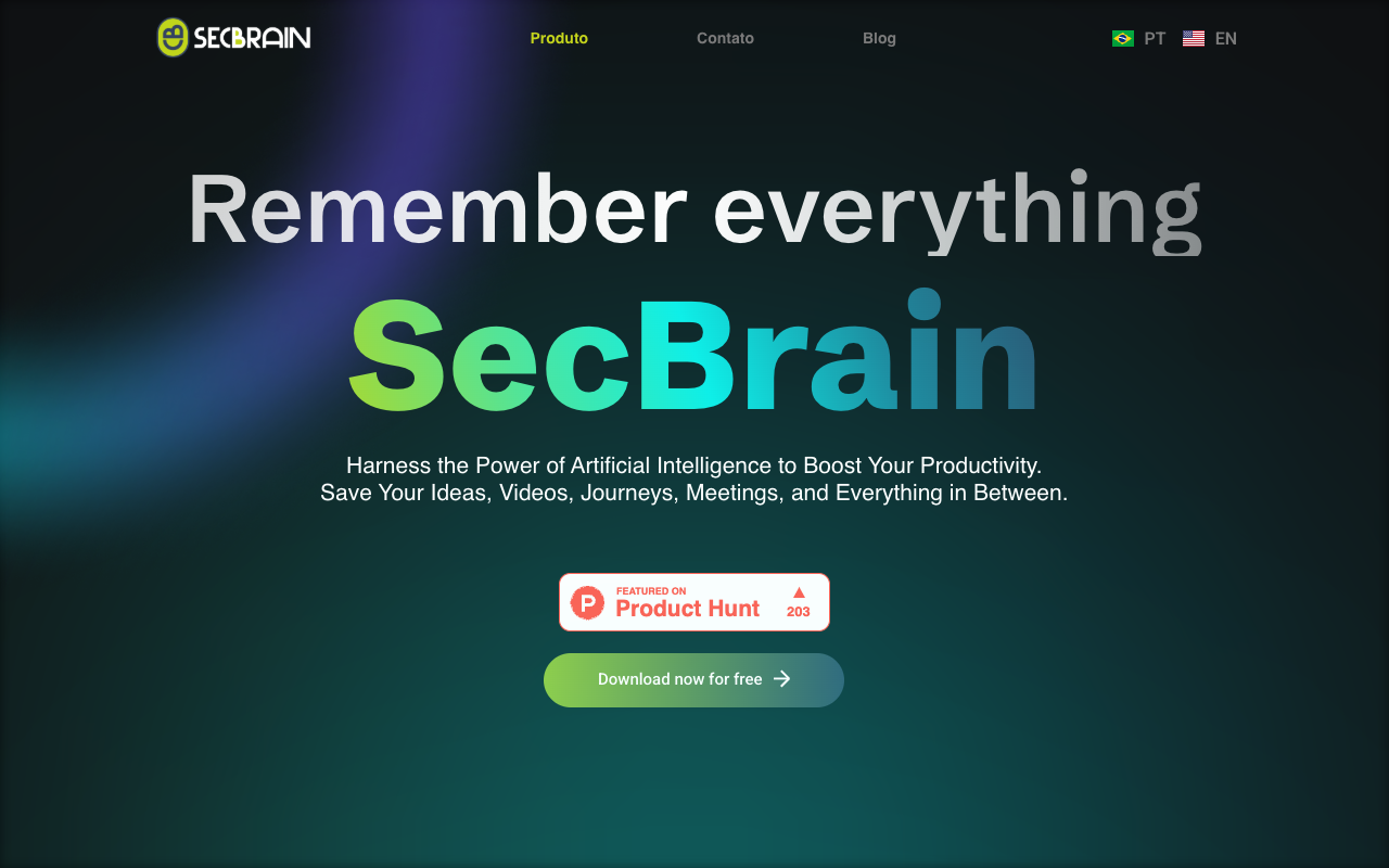 SecBrain AI - Use AI to save and remember everything