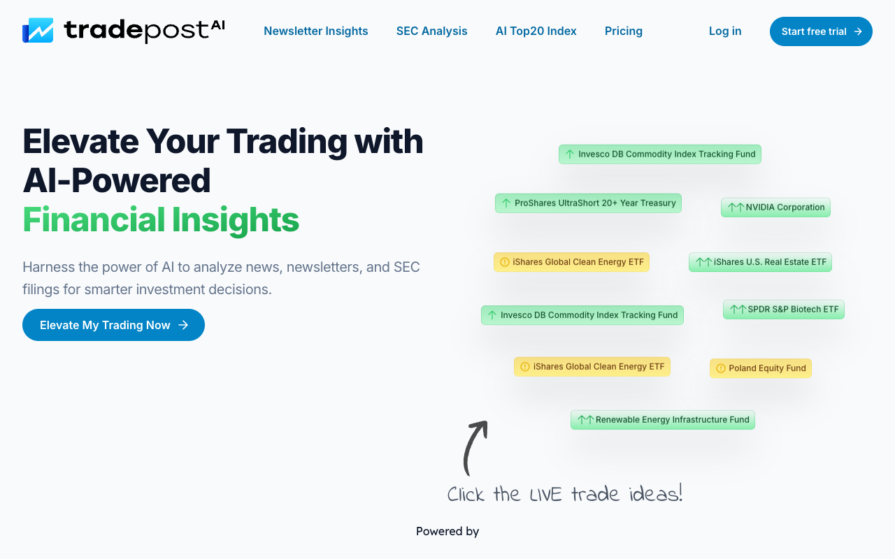 Tradepost.ai - AI-powered analysis of financial newsletters and SEC filings