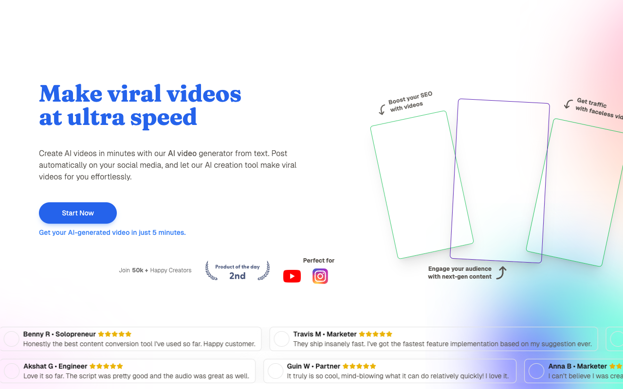 CopyCopter - Create Viral TikToks and Shorts from Text to Video with AI
