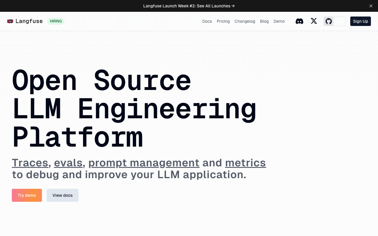 Langfuse 2.0 - An open source LLM engineering platform