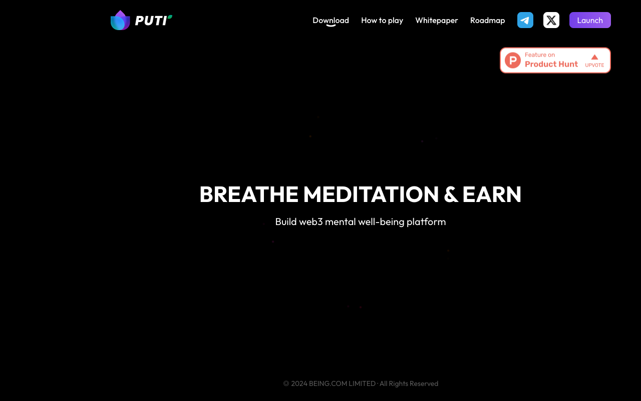 PUTI - AI + web3 Mental Well-being Platform