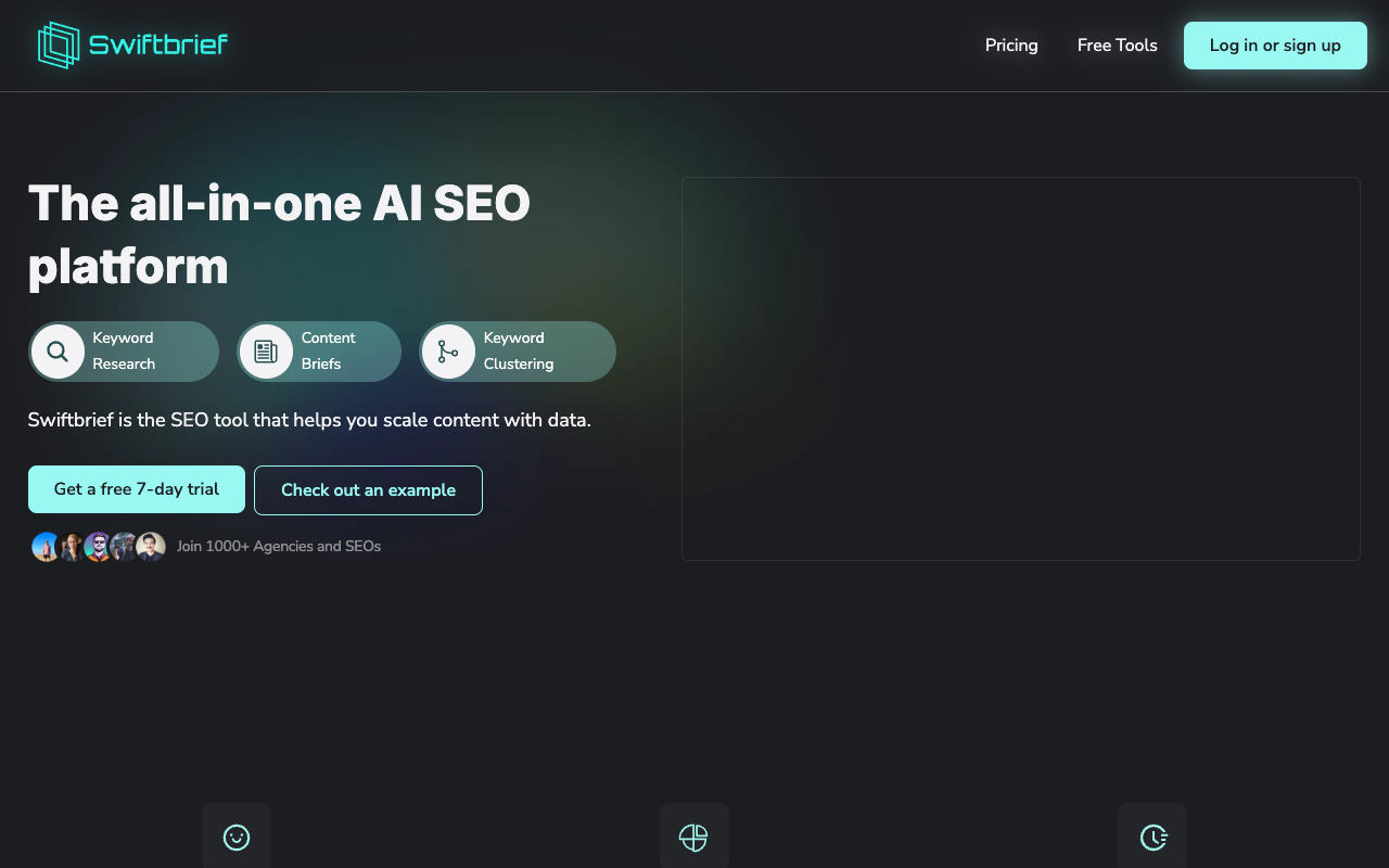 Swiftbrief AI - AI SEO platform: KW Research, Clustering, Briefs