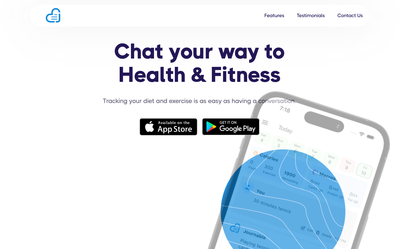 Journable - Chat your way to health & fitness: AI powered tracking