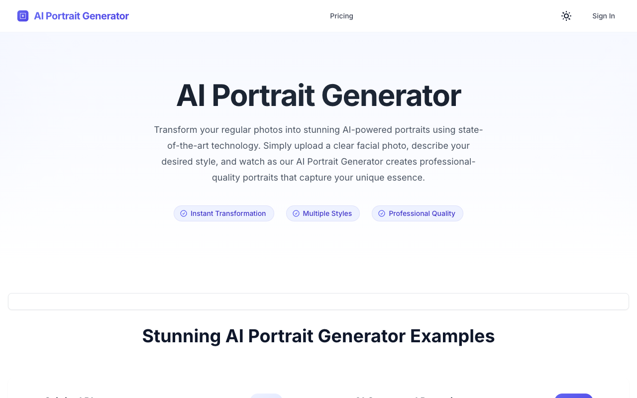 AIPortrait.Art - Transform Your Photos into Artworks Instantly