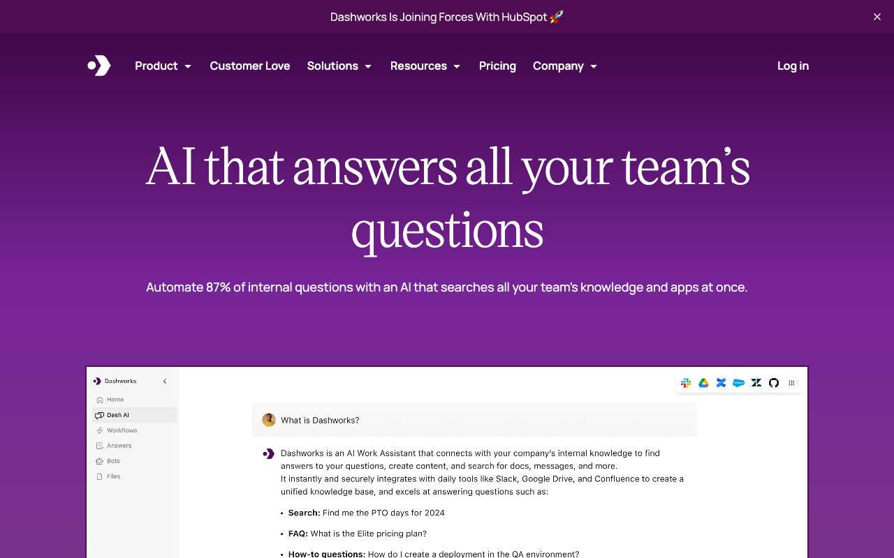 Dashworks - Instant AI answers in Slack from all your apps