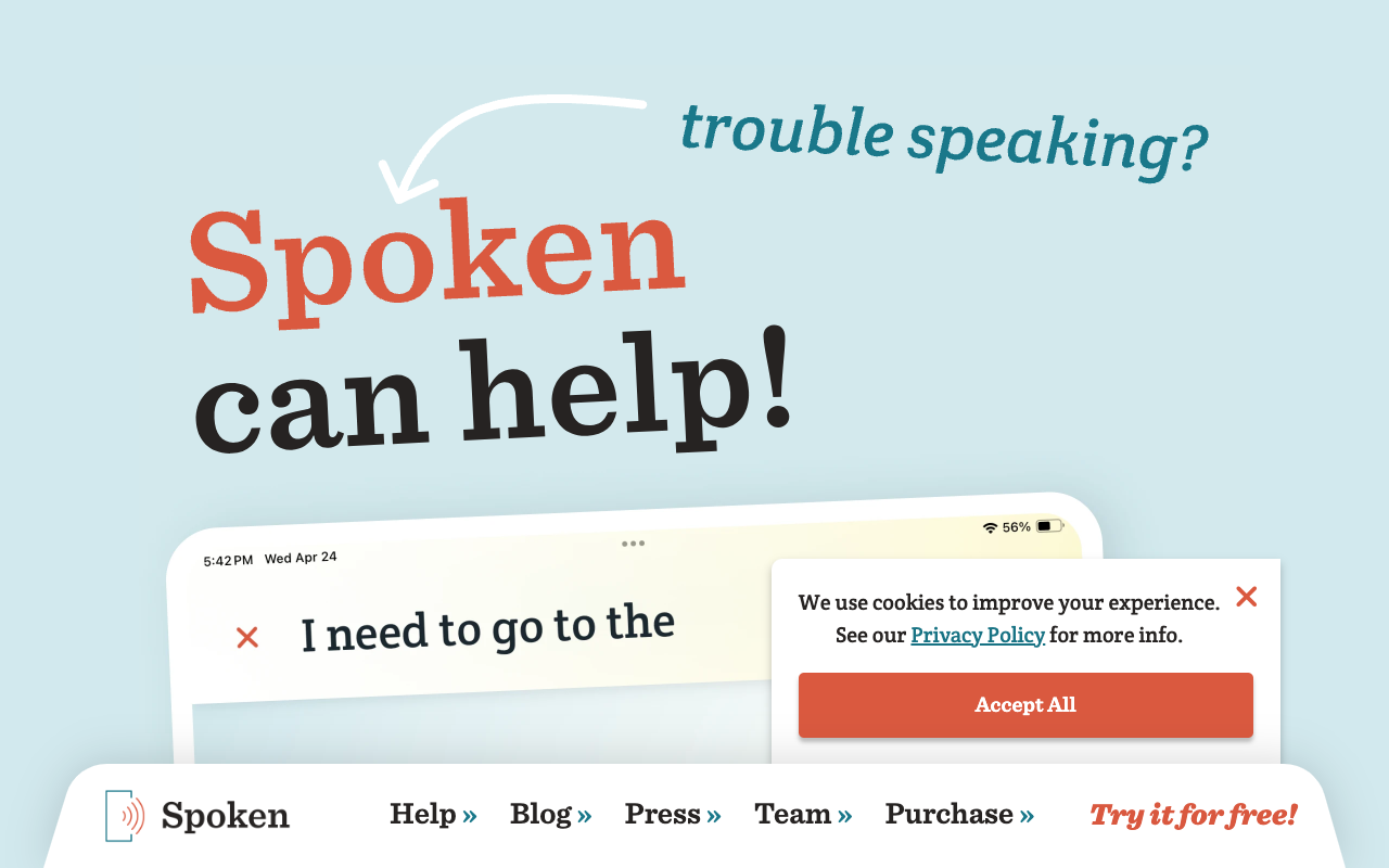 Spoken - Tap to Talk AAC: Empowering Communication for Nonverbal Autism and Aphasia