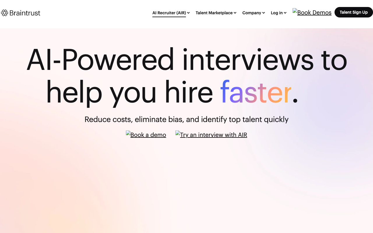 Braintrust AIR - The World's First AI Recruiter
