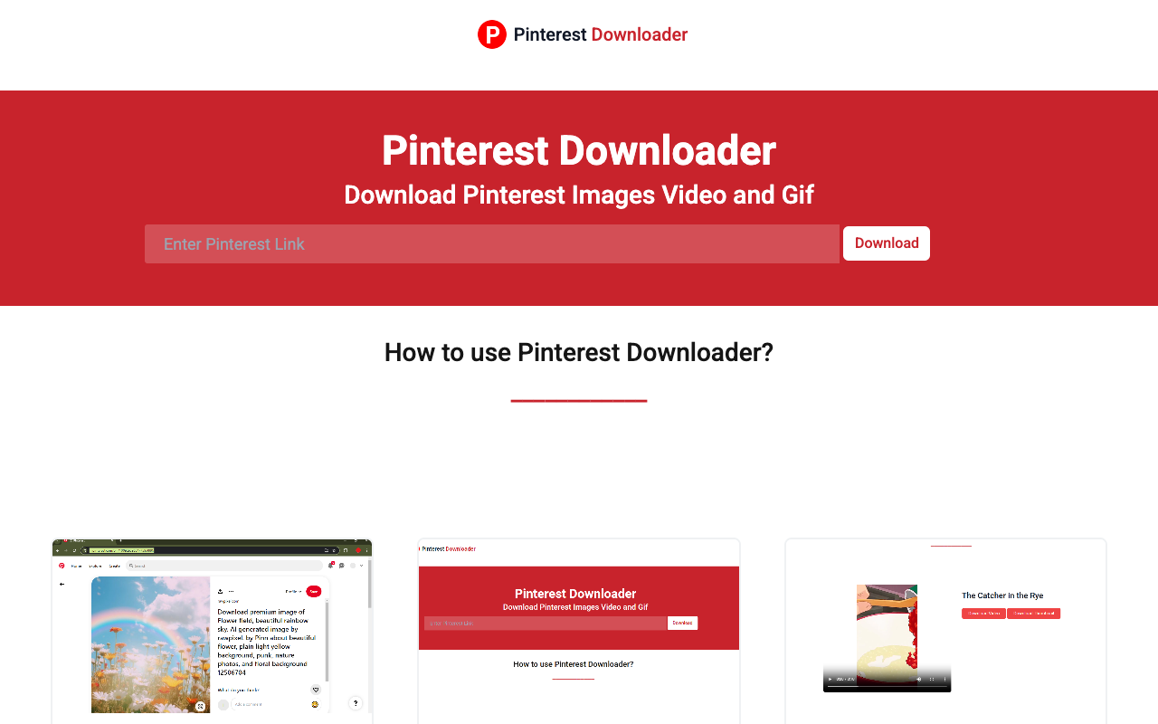 Pinterest Video Downloader - Download Pinterest Videos