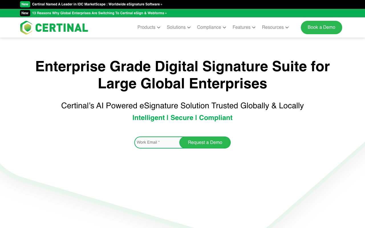 Certinal - Enterprise Grade E-Signature Suite for Large Enterprises