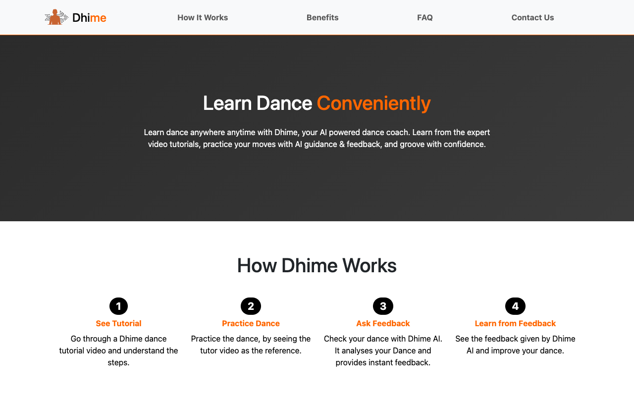 Dhime - Learn Dance with AI