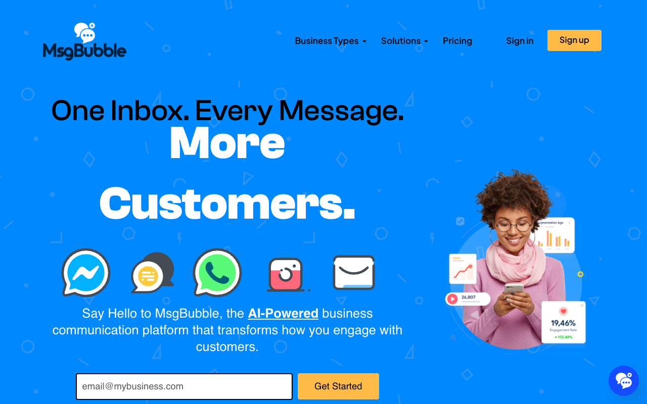 MsgBubble - AI Next-Gen CRM for Effective Customer Connections